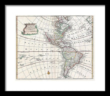 Load image into Gallery viewer, Old Map Of The Americas 1747 - Framed Print