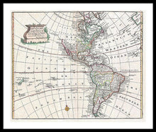 Load image into Gallery viewer, Old Map Of The Americas 1747 - Framed Print