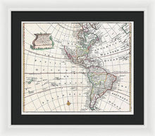 Load image into Gallery viewer, Old Map Of The Americas 1747 - Framed Print