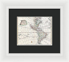 Load image into Gallery viewer, Old Map Of The Americas 1747 - Framed Print