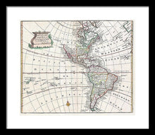 Load image into Gallery viewer, Old Map Of The Americas 1747 - Framed Print