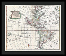 Load image into Gallery viewer, Old Map Of The Americas 1747 - Framed Print