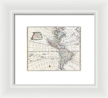 Load image into Gallery viewer, Old Map Of The Americas 1747 - Framed Print