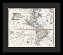 Load image into Gallery viewer, Old Map Of The Americas 1747 - Framed Print