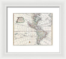 Load image into Gallery viewer, Old Map Of The Americas 1747 - Framed Print