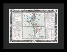 Load image into Gallery viewer, Old Map Of The Americas 1760 - Framed Print