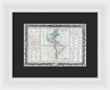 Load image into Gallery viewer, Old Map Of The Americas 1760 - Framed Print