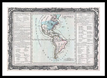 Load image into Gallery viewer, Old Map Of The Americas 1760 - Framed Print