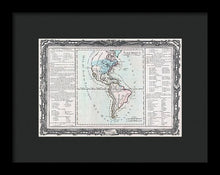 Load image into Gallery viewer, Old Map Of The Americas 1760 - Framed Print