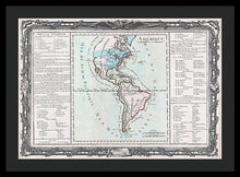 Load image into Gallery viewer, Old Map Of The Americas 1760 - Framed Print