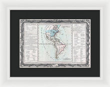 Load image into Gallery viewer, Old Map Of The Americas 1760 - Framed Print