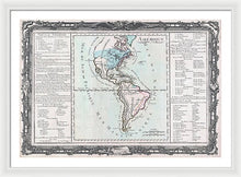 Load image into Gallery viewer, Old Map Of The Americas 1760 - Framed Print