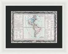 Load image into Gallery viewer, Old Map Of The Americas 1760 - Framed Print