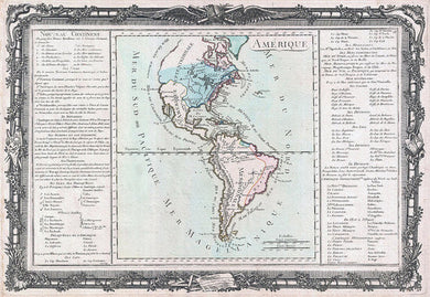 Old Map Of The Americas 1760 - Art Print