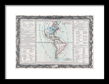 Load image into Gallery viewer, Old Map Of The Americas 1760 - Framed Print