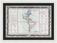 Load image into Gallery viewer, Old Map Of The Americas 1760 - Framed Print