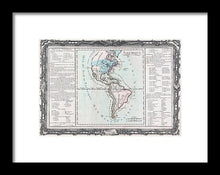 Load image into Gallery viewer, Old Map Of The Americas 1760 - Framed Print