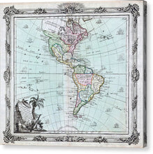 Load image into Gallery viewer, Old Map Of The Americas 1764 - Canvas Print