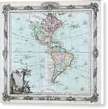 Load image into Gallery viewer, Old Map Of The Americas 1764 - Canvas Print