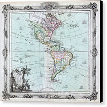 Load image into Gallery viewer, Old Map Of The Americas 1764 - Canvas Print