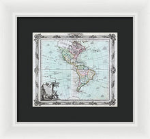 Load image into Gallery viewer, Old Map Of The Americas 1764 - Framed Print