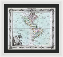 Load image into Gallery viewer, Old Map Of The Americas 1764 - Framed Print