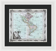 Load image into Gallery viewer, Old Map Of The Americas 1764 - Framed Print