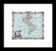 Load image into Gallery viewer, Old Map Of The Americas 1764 - Framed Print