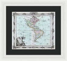 Load image into Gallery viewer, Old Map Of The Americas 1764 - Framed Print