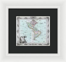 Load image into Gallery viewer, Old Map Of The Americas 1764 - Framed Print