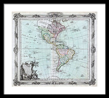 Load image into Gallery viewer, Old Map Of The Americas 1764 - Framed Print