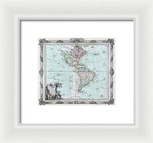 Load image into Gallery viewer, Old Map Of The Americas 1764 - Framed Print