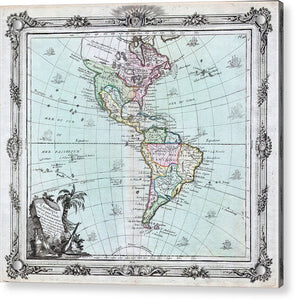 Old Map Of The Americas 1764 - Acrylic Print