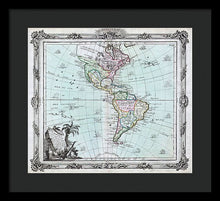 Load image into Gallery viewer, Old Map Of The Americas 1764 - Framed Print