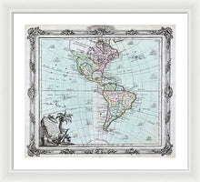 Load image into Gallery viewer, Old Map Of The Americas 1764 - Framed Print