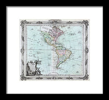 Load image into Gallery viewer, Old Map Of The Americas 1764 - Framed Print