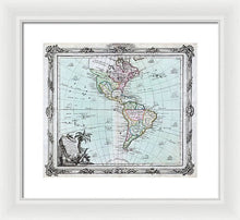 Load image into Gallery viewer, Old Map Of The Americas 1764 - Framed Print