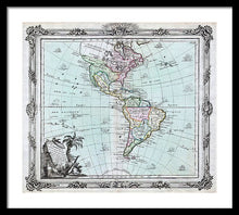 Load image into Gallery viewer, Old Map Of The Americas 1764 - Framed Print