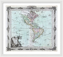 Load image into Gallery viewer, Old Map Of The Americas 1764 - Framed Print