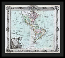 Load image into Gallery viewer, Old Map Of The Americas 1764 - Framed Print