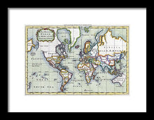 Load image into Gallery viewer, Old 1766 Map Of The World - Framed Print