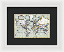 Load image into Gallery viewer, Old 1766 Map Of The World - Framed Print