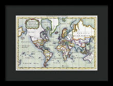 Load image into Gallery viewer, Old 1766 Map Of The World - Framed Print