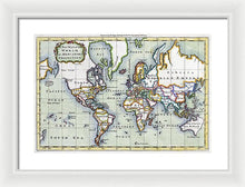 Load image into Gallery viewer, Old 1766 Map Of The World - Framed Print