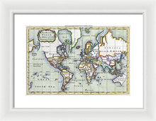 Load image into Gallery viewer, Old 1766 Map Of The World - Framed Print