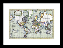 Load image into Gallery viewer, Old 1766 Map Of The World - Framed Print