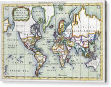 Load image into Gallery viewer, Old 1766 Map Of The World - Acrylic Print