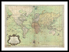 Load image into Gallery viewer, Old 1778 Nautical Map Of The World - Framed Print