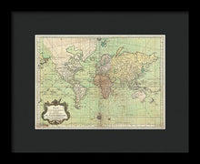 Load image into Gallery viewer, Old 1778 Nautical Map Of The World - Framed Print