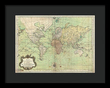 Load image into Gallery viewer, Old 1778 Nautical Map Of The World - Framed Print